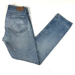 Polo Ralph Lauren Jeans Mens 31 X 32 Blue Sullivan Slim Denim Faded Distressed